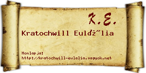 Kratochwill Eulália névjegykártya